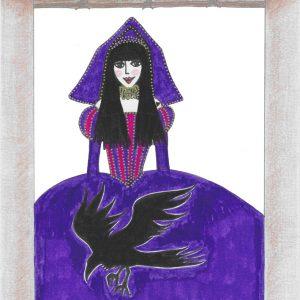 Lady Crow Greeting Card