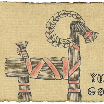 Yule Goat Christmas Card